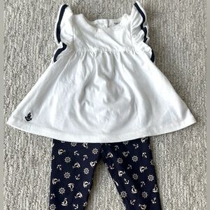 RALPH LAUREN | Nautical set | 6 months | White and Blue